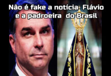 Não é fake a notícia Flávio Bolsonaro e a padroeira do Brasil