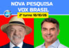 Vox Brasil: Lula lidera com 46,4% e Flávio Bolsonaro tem 44,6% Pesquisa eleitoral Vox Brasil, Lula lidera no segundo turno
